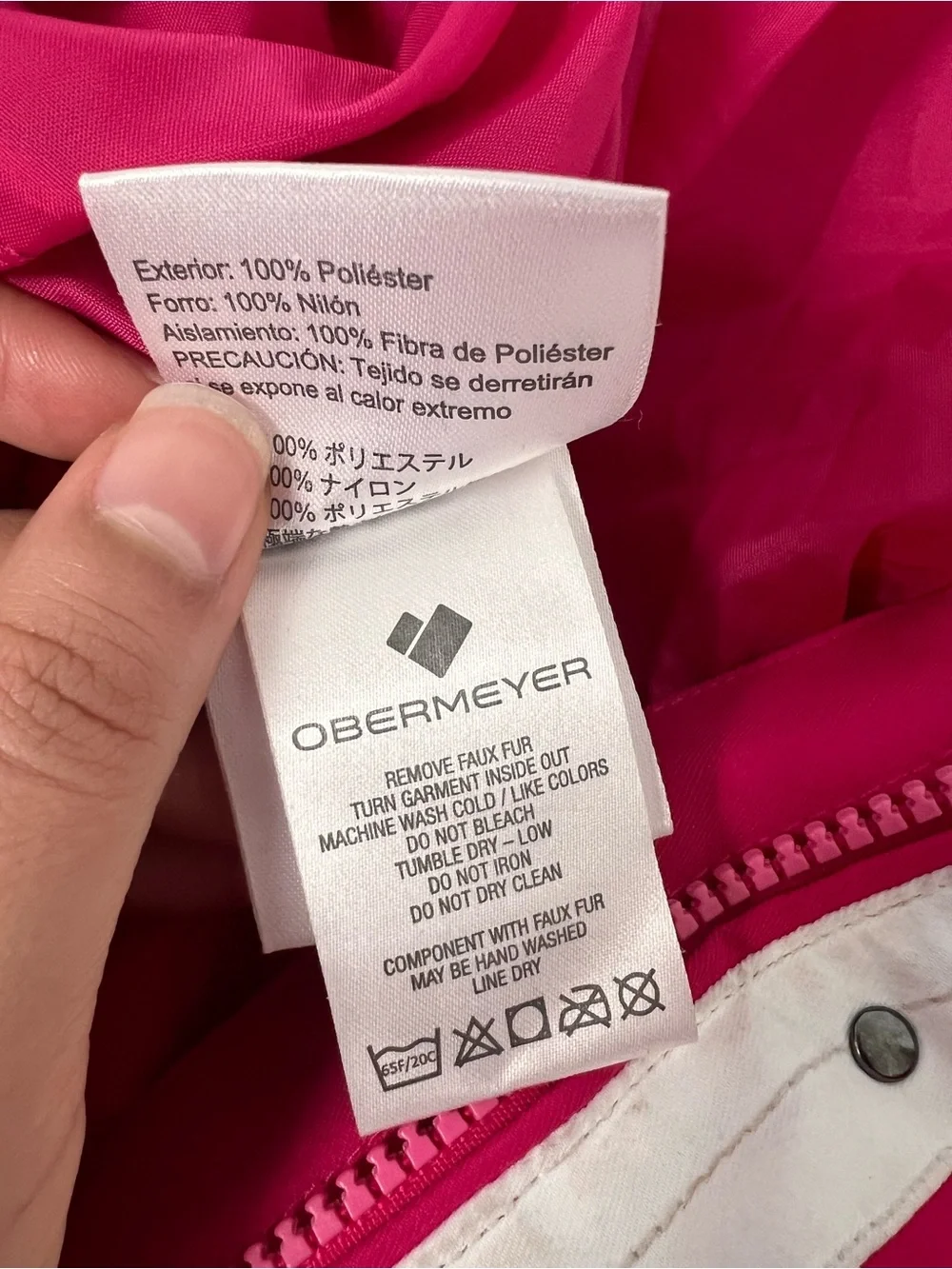 Obermeyer Girls Snowsuit Size 5 Pink Ski Suit I-Grow